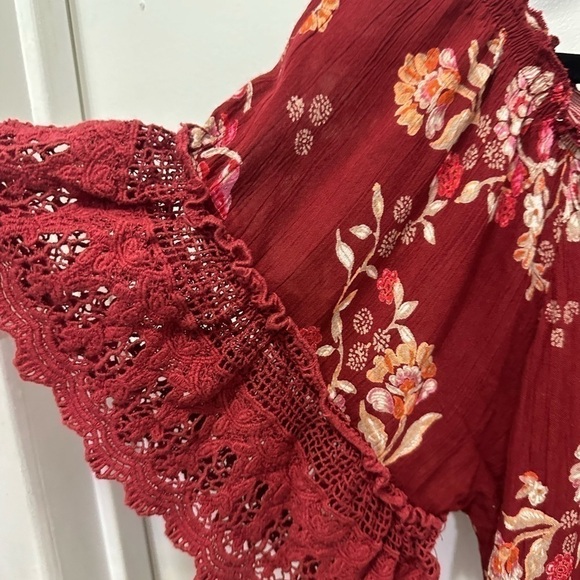 Angie Bohemian Off The Shoulder Mini Dress Sz L - Picture 2 of 4